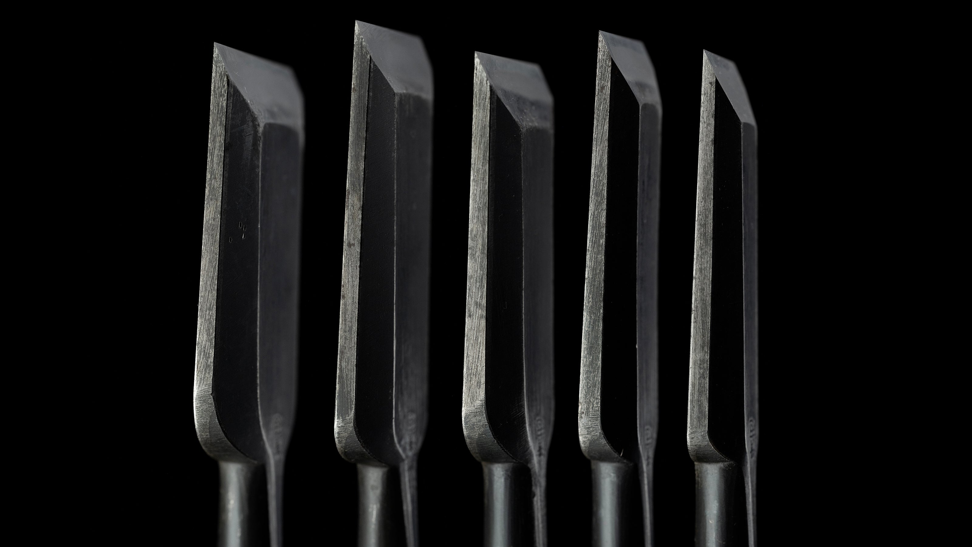 Tataki-Nomi Japanese Hand Made Timber Chisel 5-Pieces Set By Kiyotada Ⅱ