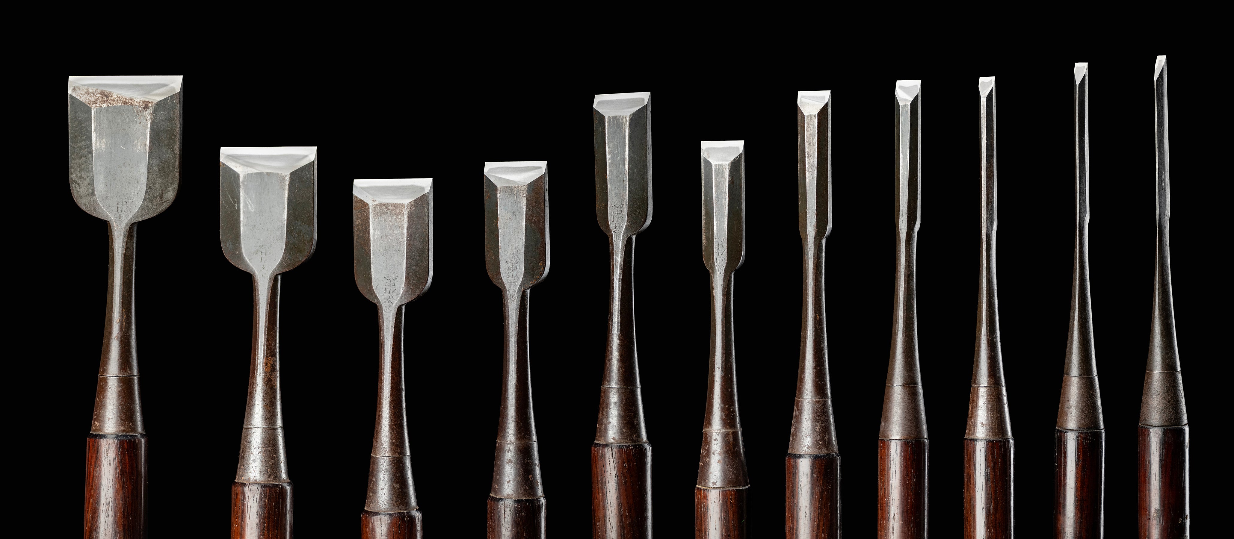 Oire-Nomi Japanese Hand Made Bench Chisel Set By Kiyotada Ⅱ  - Classic Tokyo Style
