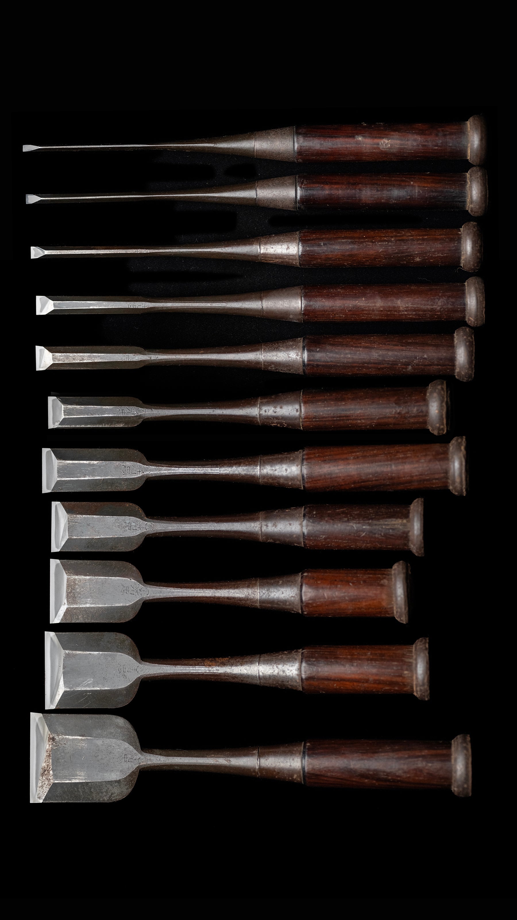 Oire-Nomi Japanese Hand Made Bench Chisel Set By Kiyotada Ⅱ  - Classic Tokyo Style