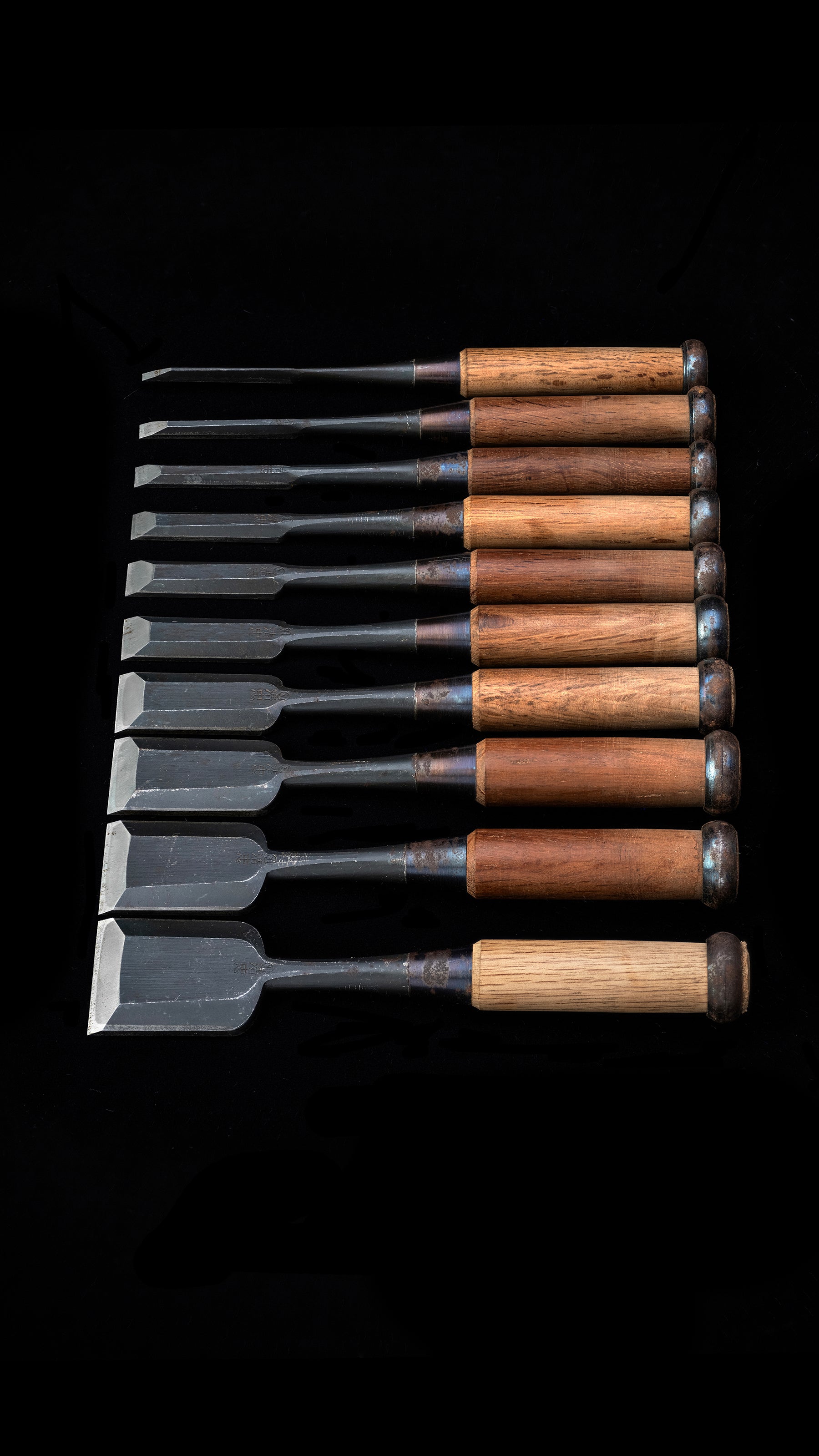 Oire-Nomi Japanese Hand Made Bench Chisel Set By Kiyotada Ⅱ  - Ichihiro Type