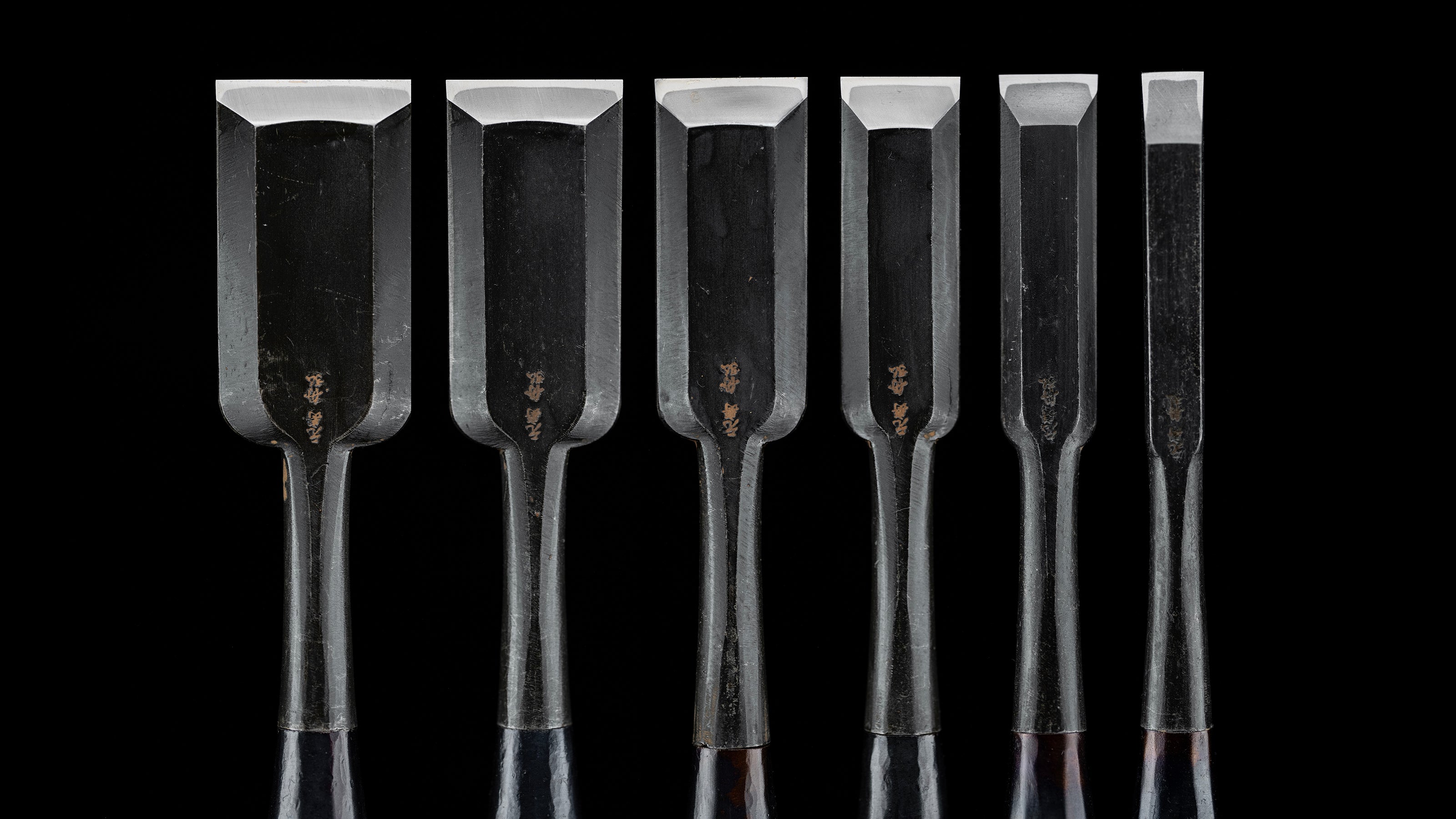 Tataki-Nomi Japanese Hand Made Timber Chisel 6-Pieces Set By Funahiro
