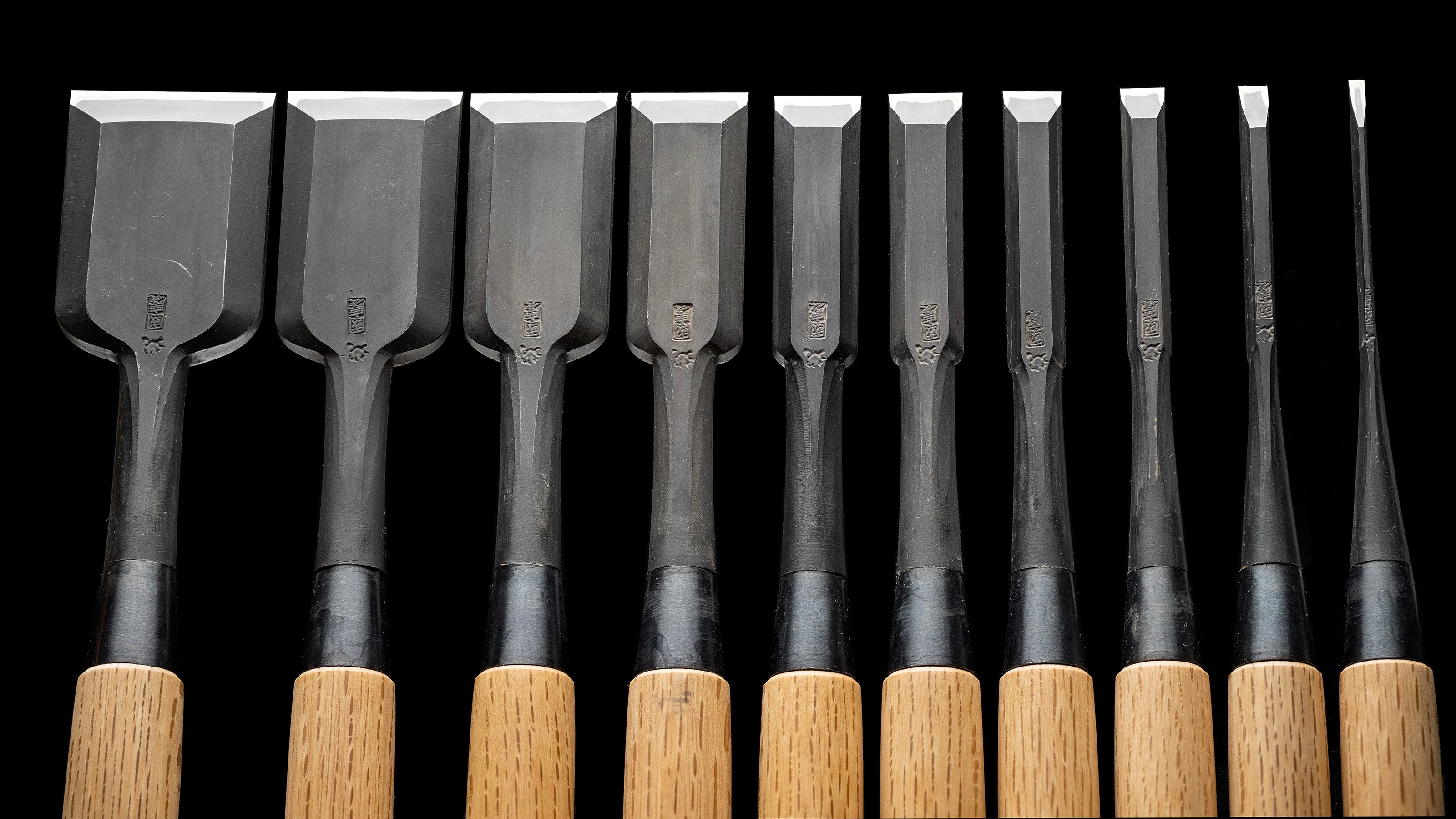 Oire-Nomi Japanese Hand Made Bench Chisel Set By Kunikei