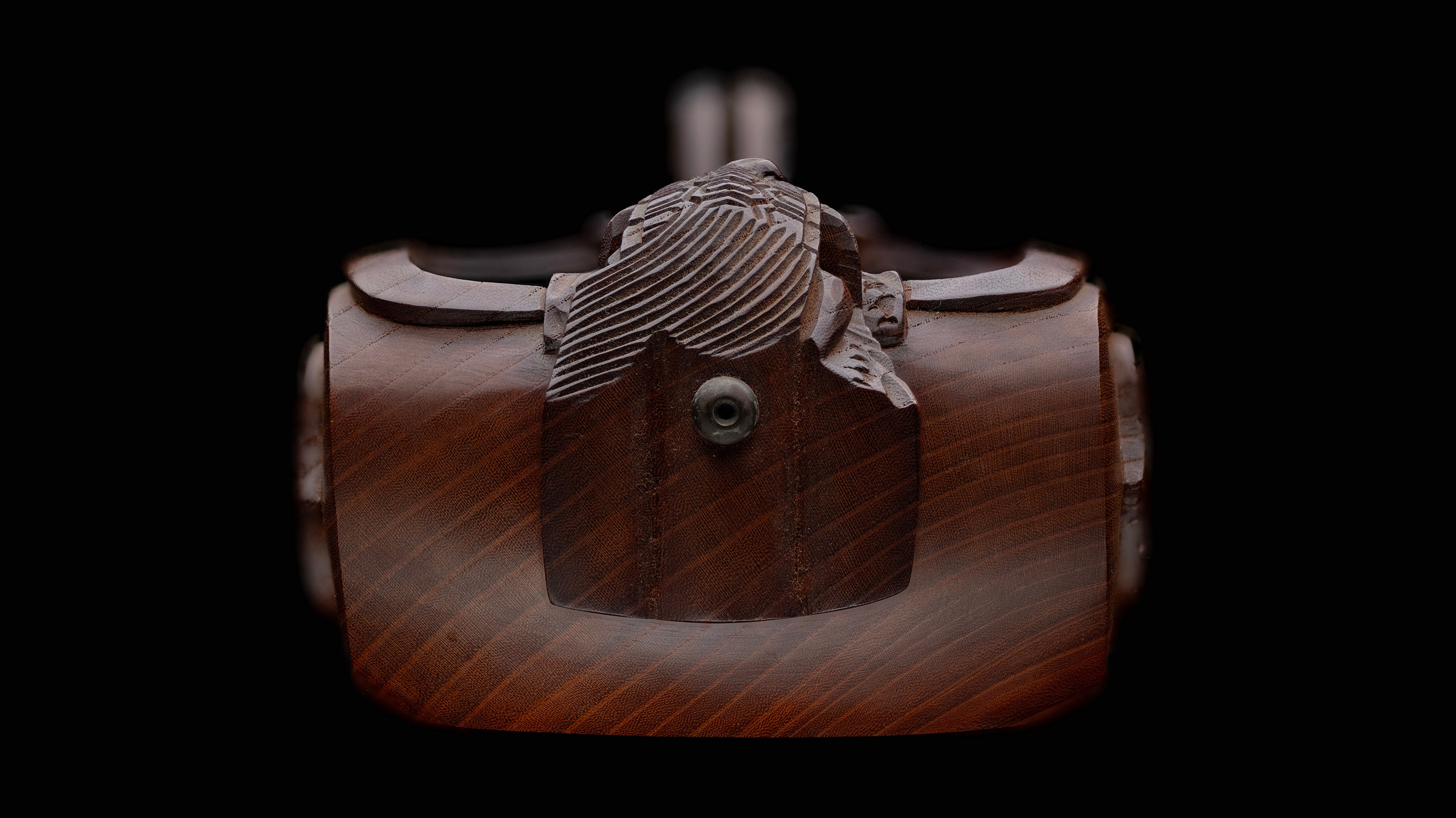 Sumitsubo Japanese Hand made Wooden Inkpot By Takahashi Junichi - 270mm